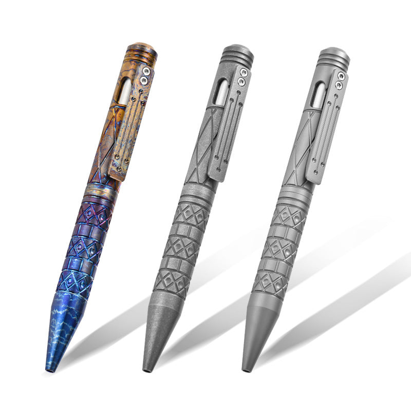 Skeletonized Tungsten EDC Pull-Bolt Signature Pen