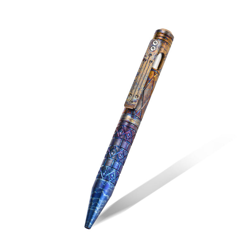Skeletonized Tungsten EDC Pull-Bolt Signature Pen