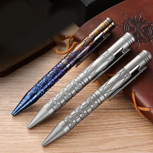 Skeletonized Tungsten EDC Pull-Bolt Signature Pen